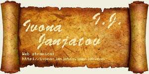 Ivona Janjatov vizit kartica